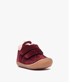 chaussures premiers pas bebe fille dessus cuir a scratchs – na! rouge chaussures de parcC712501_2