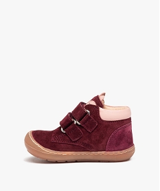 chaussures premiers pas bebe fille dessus cuir a scratchs - na! rougeC712501_3