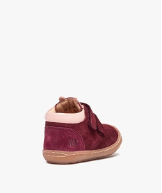 chaussures premiers pas bebe fille dessus cuir a scratchs - na! rougeC712501_4