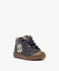 chaussures premiers pas bebe garcon a lacets - na! bleuC712701_2