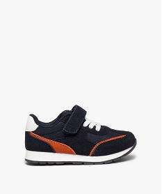 baskets bebe garcon retro running a lacets et scratch bleu baskets et tennisC712801_1