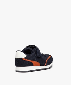 baskets bebe garcon retro running a lacets et scratch bleu baskets et tennisC712801_4