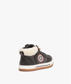 baskets bebe garcon mid-cut a col sherpa - lulucastagnette grisC713601_4