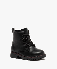 boots bebe garcon unies style rock a semelle crantee noir bottes et chaussures montantesC714701_2