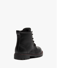 boots bebe garcon unies style rock a semelle crantee noir bottes et chaussures montantesC714701_4