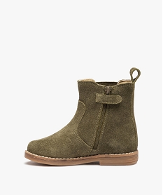 boots bebe fille style chelsea dessus cuir retourne - na! vert bottes et chaussures montantesC715301_3