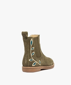 boots bebe fille style chelsea dessus cuir retourne - na! vert bottes et chaussures montantesC715301_4