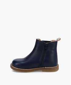 boots bebe fille style chelsea en cuir uni - na! bleu bottes et chaussures montantesC715501_3