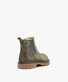 boots bebe garcon style chelsea dessus cuir - na! vert bottes et chaussures montantesC715701_4