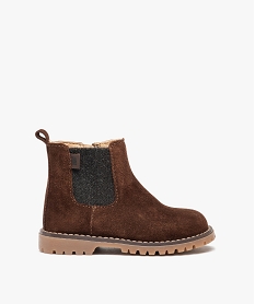 GEMO Boots bébé garçon style Chelsea dessus cuir – NA! marron standard