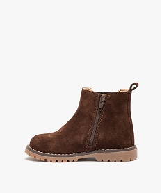 boots bebe garcon style chelsea dessus cuir - na! brun bottes et chaussures montantesC715801_3