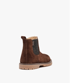 boots bebe garcon style chelsea dessus cuir - na! brun bottes et chaussures montantesC715801_4