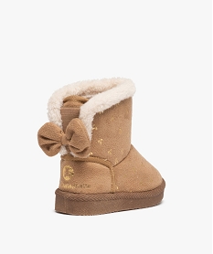 boots fourrees bebe fille en textile suede - lulucastagnette beige bottes et chaussures montantesC715901_4