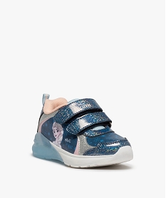 baskets fille a semelle lumineuse - la reine des neiges bleu basketsC716301_2