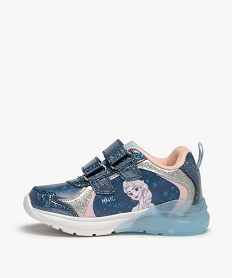 baskets fille a semelle lumineuse - la reine des neiges bleu basketsC716301_3