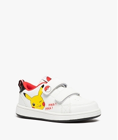 baskets garcon a scratchs imprimees pikachu - pokemon blanc tennis en toile du 24 au 40C717501_2