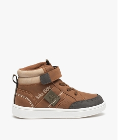 baskets garcon mid-cut a lacets et scratch - lulucastagnette brunC718701_1