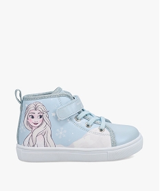 baskets fille mid-cut a lacets et scratch – reine des neiges bleu basketsC719101_1