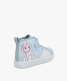 baskets fille mid-cut a lacets et scratch – reine des neiges bleu basketsC719101_4