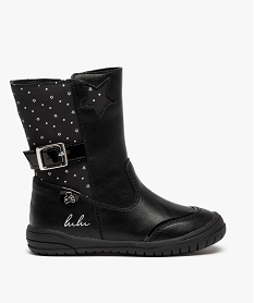 GEMO Boots fille zippées motifs étoile - LuluCastagnette Noir