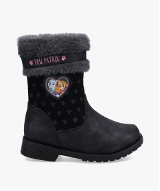 GEMO Boots fourrées fille dessus métallisé - PatPatrouille Noir