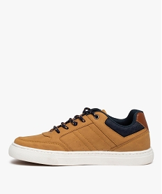 baskets garcon a lacets bicolores et col denim - lee cooper orange tennis en toile du 24 au 40C725801_3