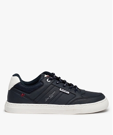 baskets garcon a lacets bicolores et col denim - lee cooper bleu tennis en toile du 24 au 40C725901_1