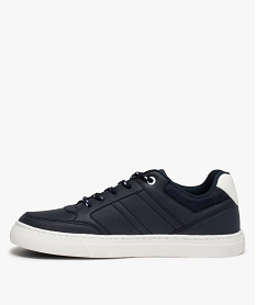 baskets garcon a lacets bicolores et col denim - lee cooper bleu tennis en toile du 24 au 40C725901_3