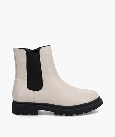 chelsea boots fille sur semelle crantee beigeC729801_1