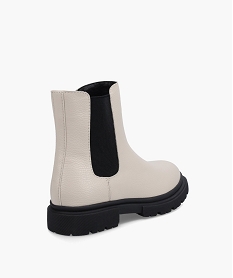 chelsea boots fille sur semelle crantee beigeC729801_4