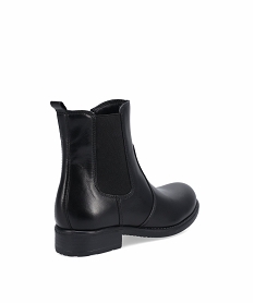 boots fille style chelsea unies dessus cuir - taneo noirC730601_4