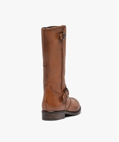 bottes fille cavalieres unies dessus cuir - taneo brunC731501_4