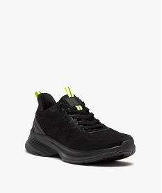 baskets homme running en mesh details fluo noirC734401_2