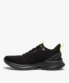 baskets homme running en mesh details fluo noir baskets et tennisC734401_3