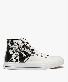 GEMO Baskets homme montantes en toile imprimée super héros – Avengers blanc chine