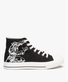 GEMO Baskets homme mid-cut en toile Captain America - Marvel noir vif