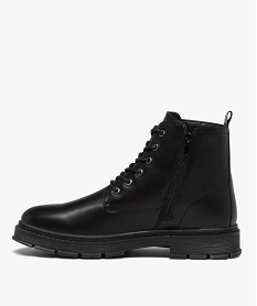 boots homme unies a semelle crantee style rock noir bottes et boots