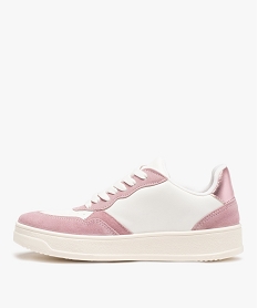 baskets femme a details pailletes fermeture lacets rose baskets et tennisC740901_3