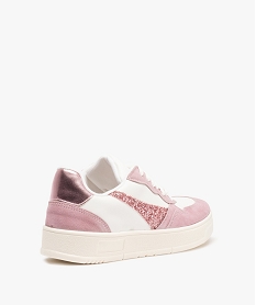 baskets femme a details pailletes fermeture lacets rose baskets et tennisC740901_4