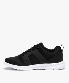 baskets running en textile uni extralegeres femme noir baskets et tennisC741201_3