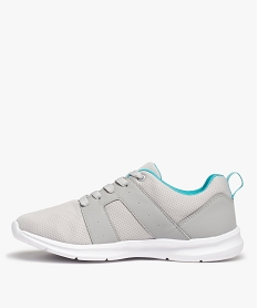 baskets running en textile uni extralegeres femme gris baskets et tennisC741301_3