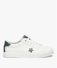 tennis femme a lacets brillants et motif etoile blancC741401_1
