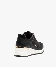 baskets femme compensees a details pailletes style casual noir standard baskets compenseesC741601_4