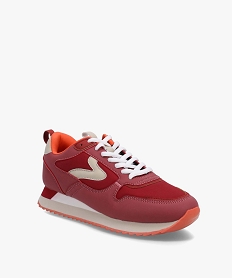 baskets femme retro-running colorees a lacets rouge baskets et tennisC742001_2