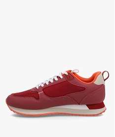 baskets femme retro-running colorees a lacets rougeC742001_3