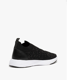 baskets femme sans lacets a strass noir baskets et tennis promos