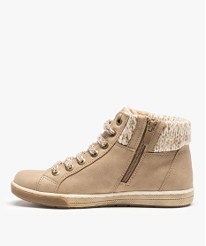 baskets femme mid-cut extra confort a col en maille beige baskets et tennisC743801_3