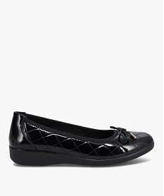 ballerines femme confort dessus verni matelasse noirC744501_1