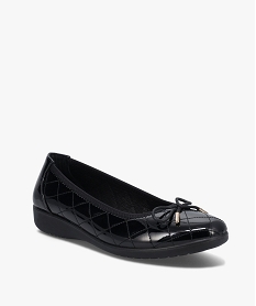 ballerines femme confort dessus verni matelasse noirC744501_2