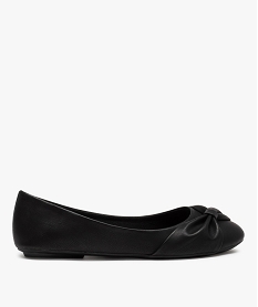 GEMO Ballerines femme unies ultra-légères à bout drapé noir standard
